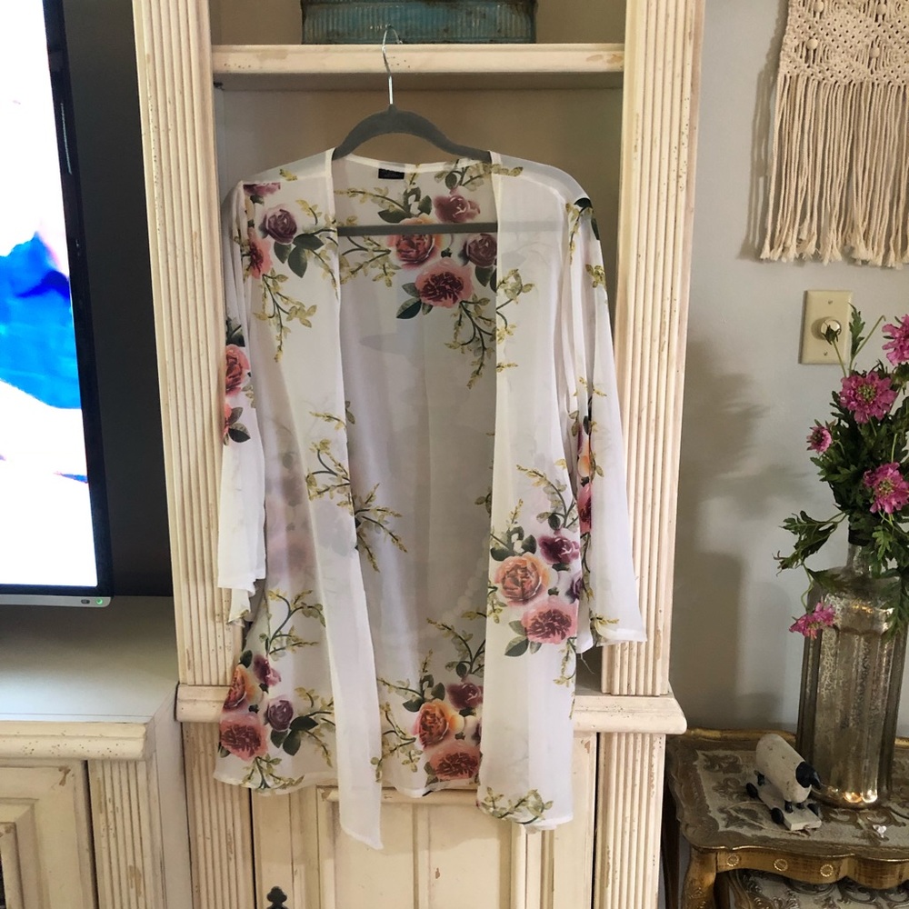 Floral duster. Worn once.